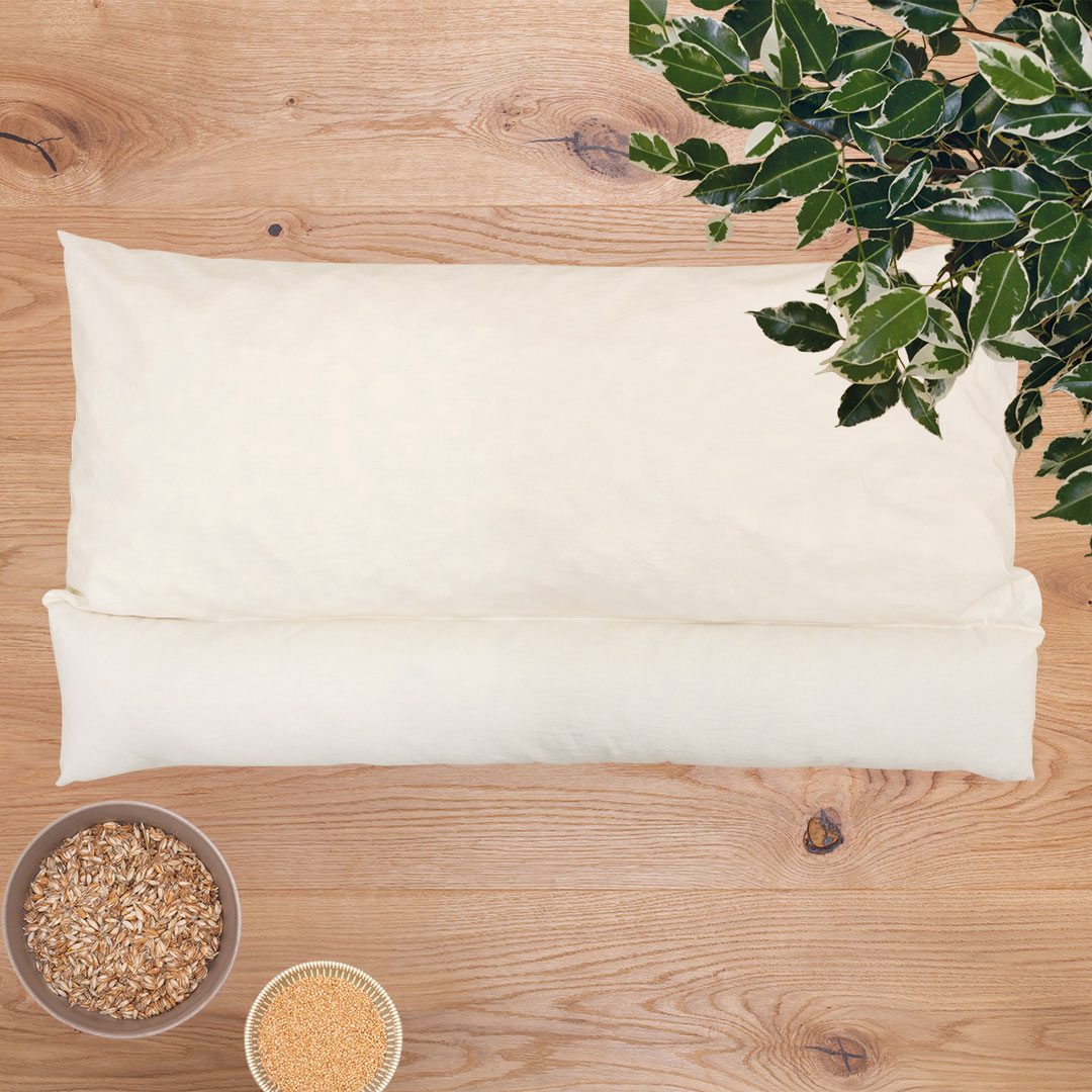 Dinkel-Hirse-Nackenstützkissen "Sanavera-Plus" - 40x80 cm von Allnatura