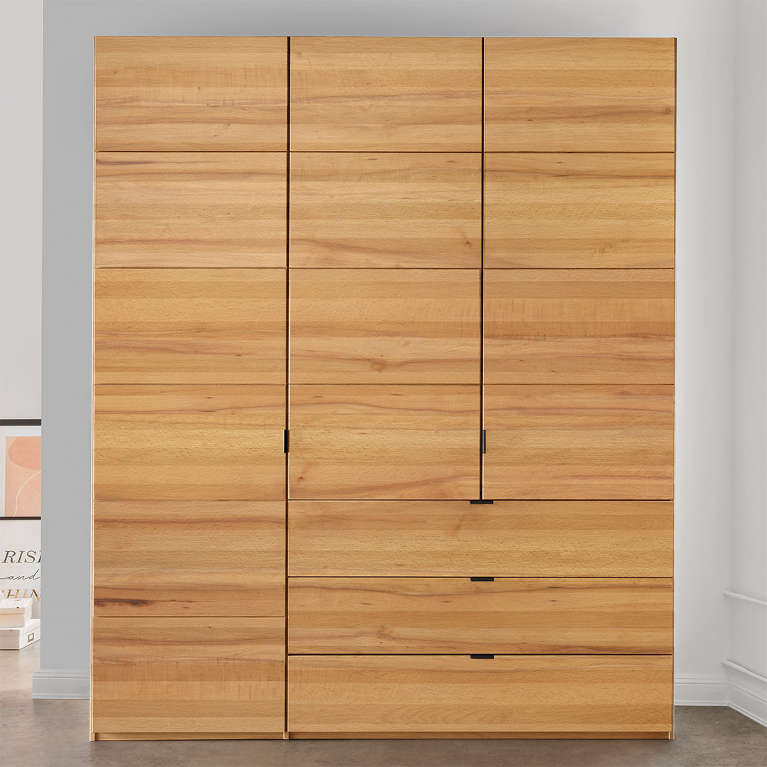 Drehtüren-Kleiderschrank "Gaveta" - Kernbuche von Allnatura