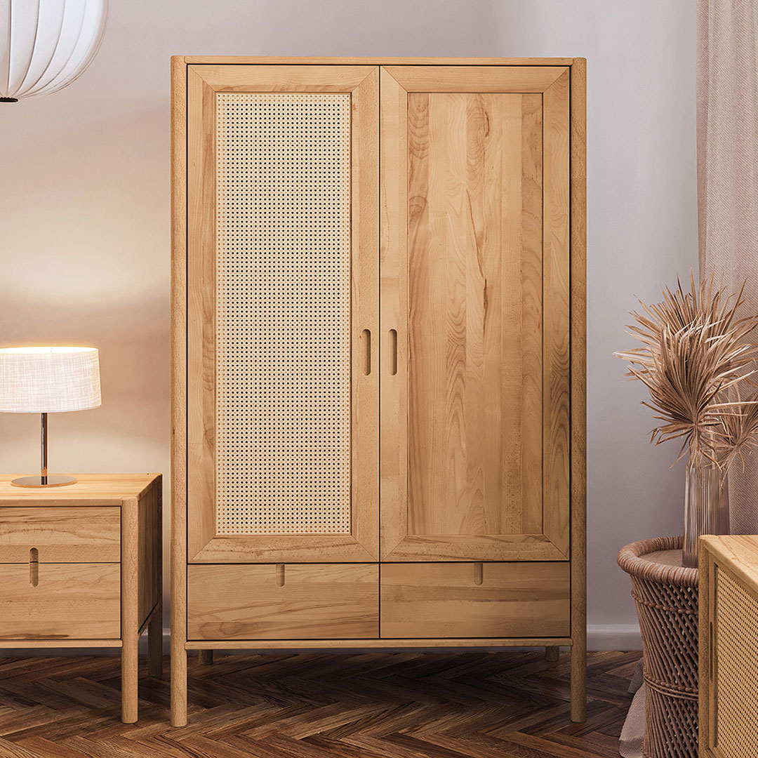 Drehtüren-Kleiderschrank "Rota" - Wildeiche von Allnatura