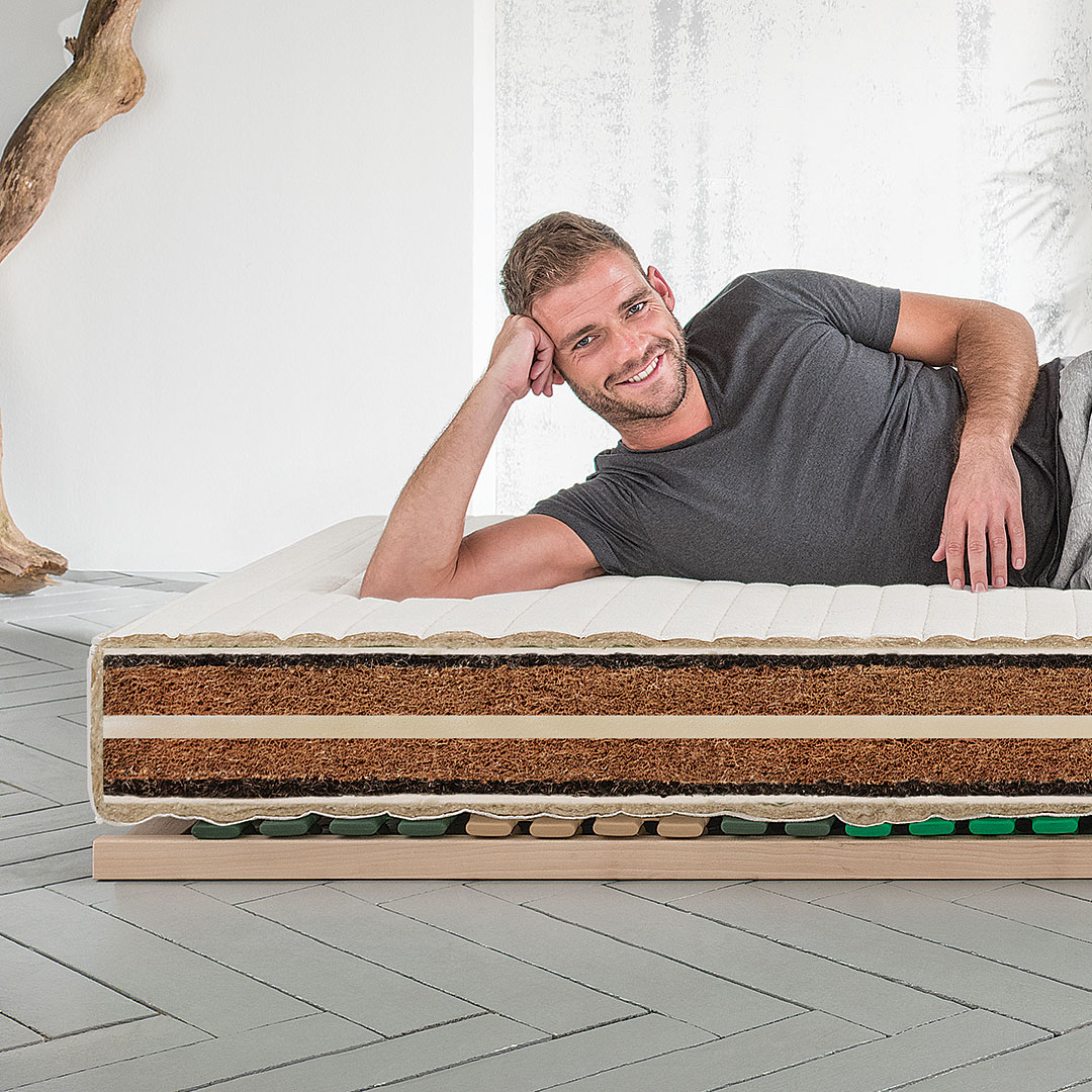 Kokos/Rosshaar-Matratze "Cavallo-Maxima" - 90x200 cm von Allnatura