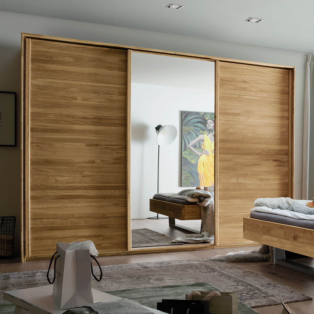 Schiebetüren-Kleiderschrank "Fiona" - Wildeiche von Allnatura
