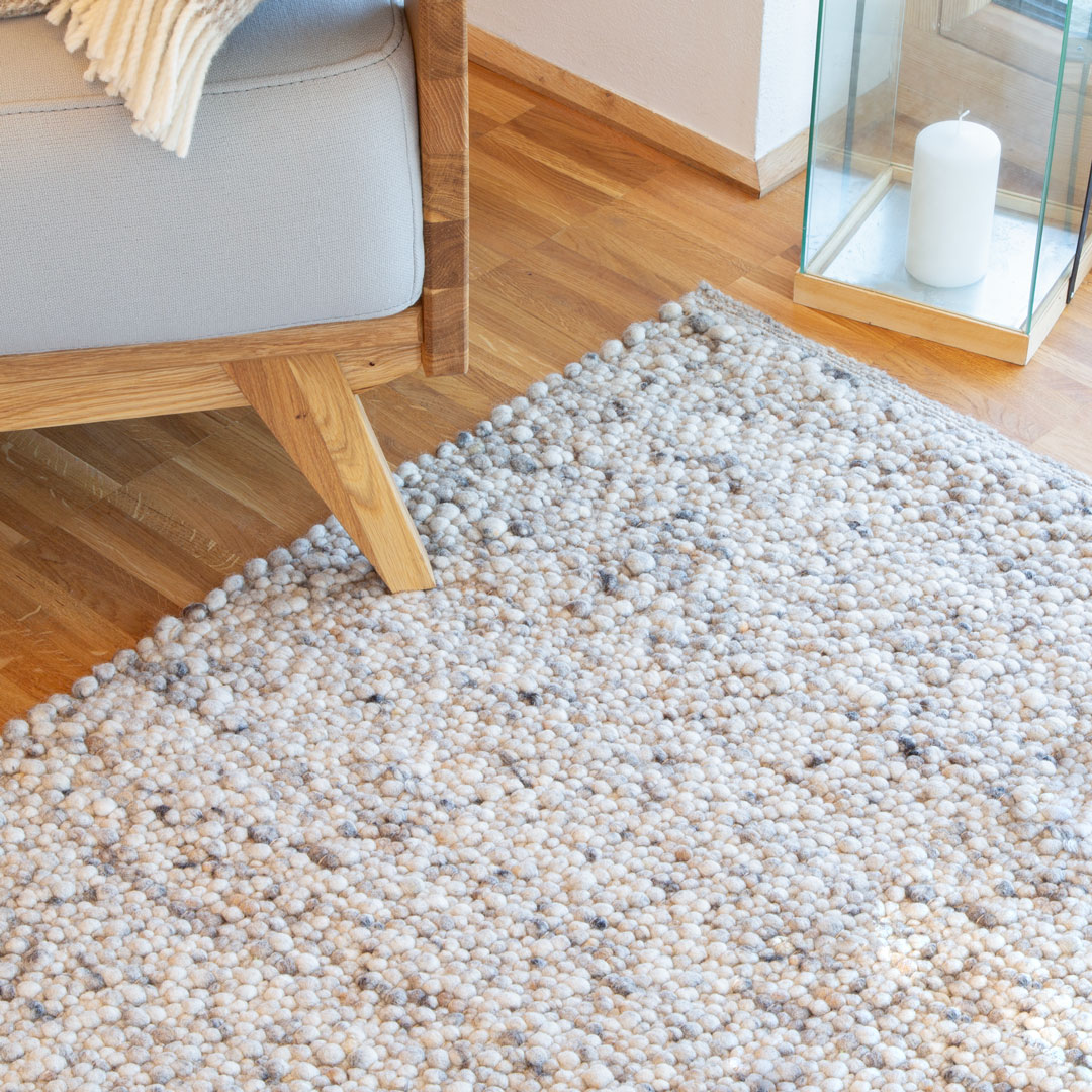 Schurwollteppich "Ciotto" - 60x120 cm - braun von Allnatura