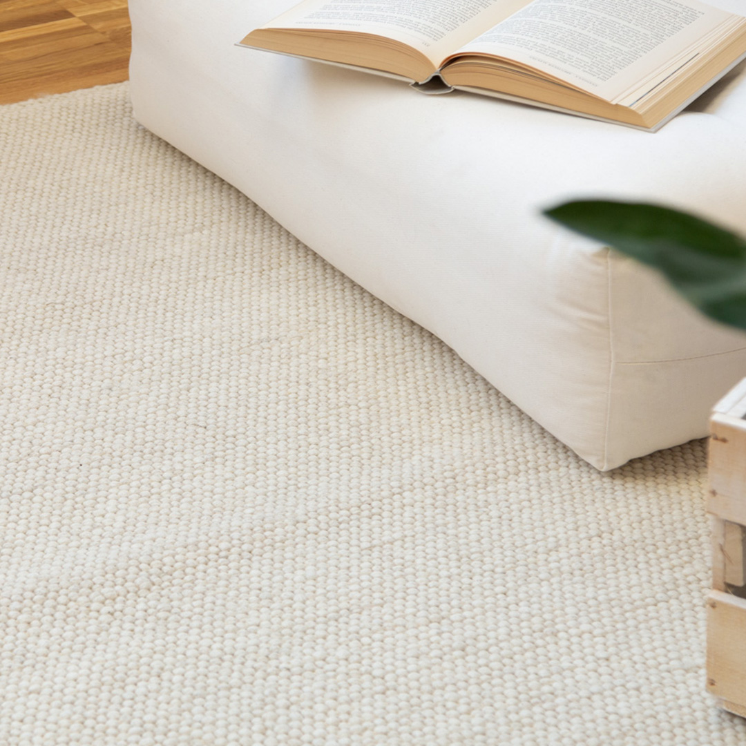 Schurwollteppich "Tamia" - 130x200 cm - grau von Allnatura