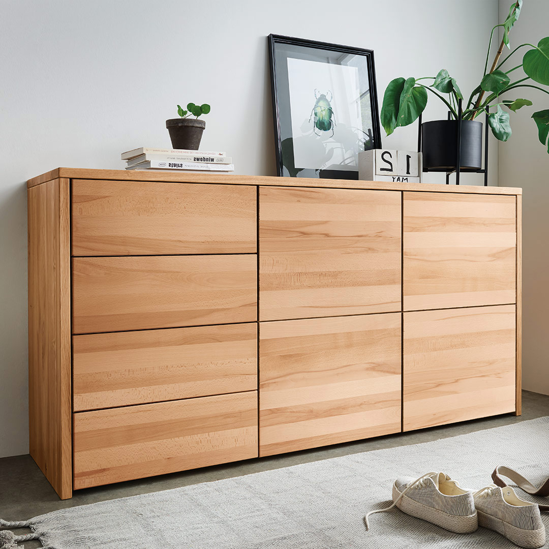 Sideboard "Selva" - H80xB155xT45 cm - Wildeiche von Allnatura