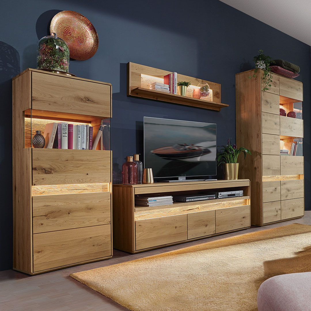 Wohnwand "Bassano" - Wildeiche von Allnatura