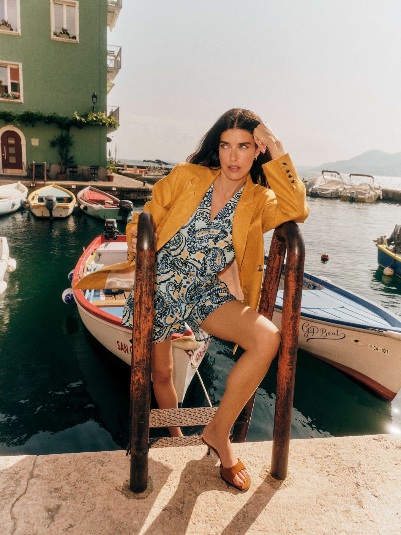 3/4 Arm Bluse (GOTS) - Print Paisley Mint von Lanius