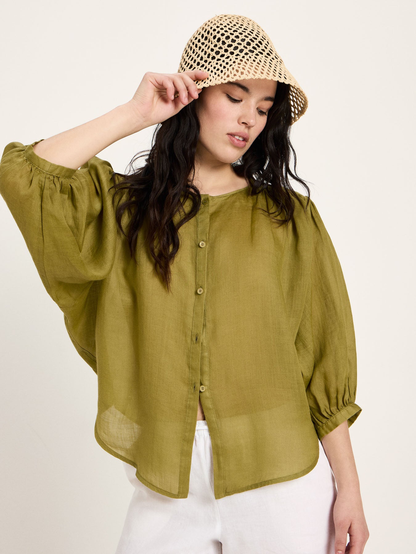 Bluse mit Kräuseln - Cypres von Lanius