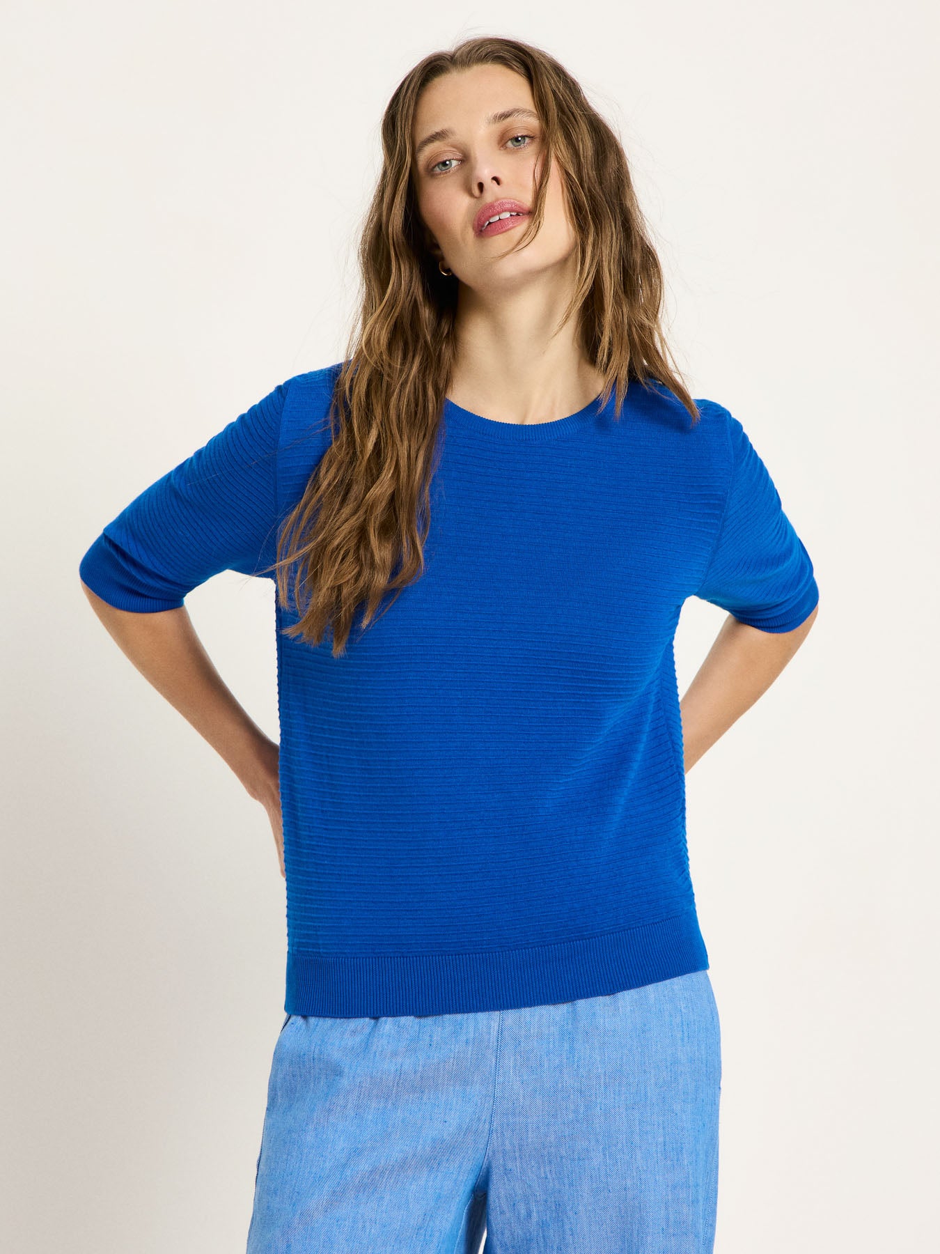 Halbarmpullover (GOTS) - Lapis von Lanius