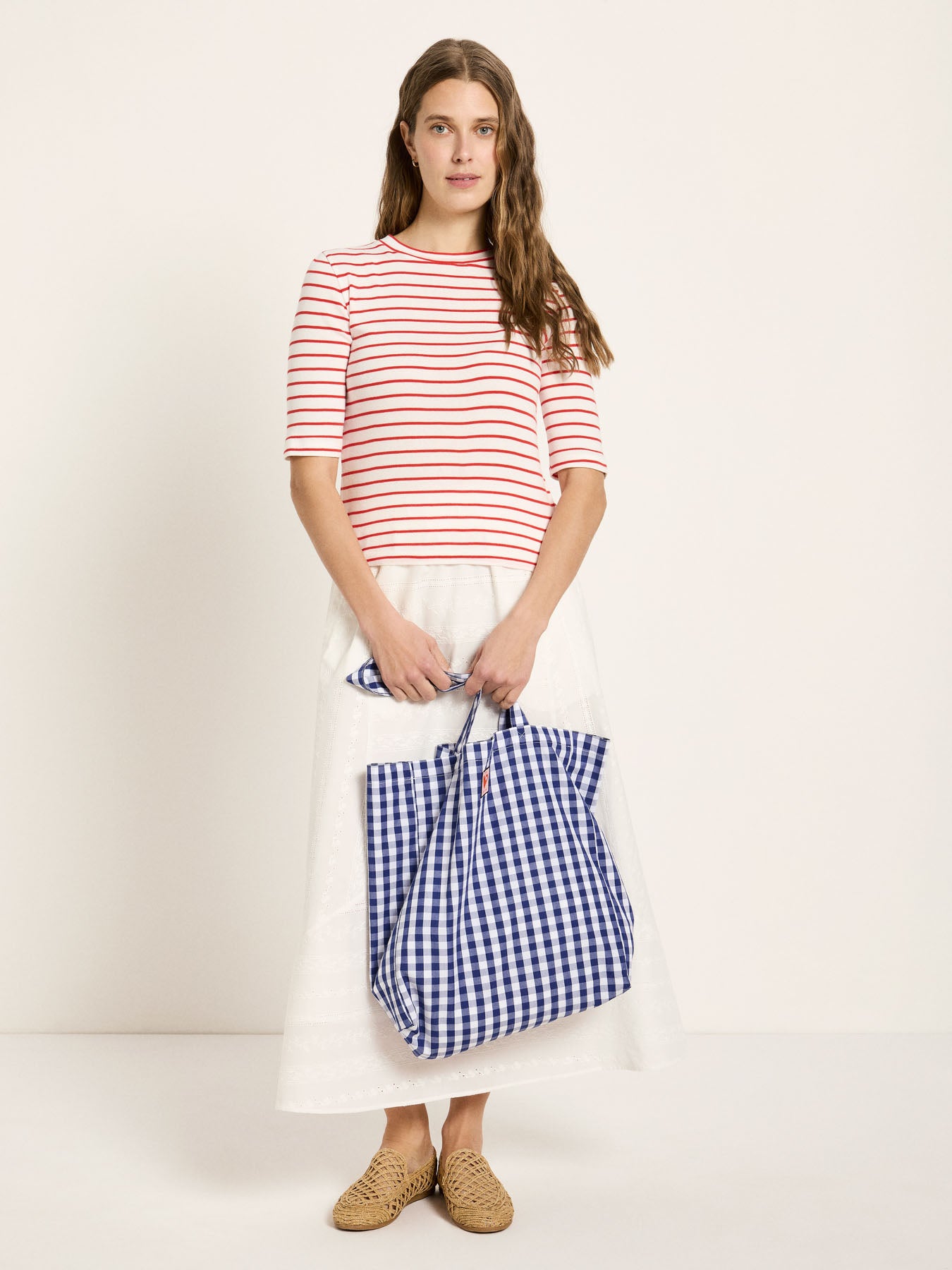 Halbarmshirt (GOTS) - Creme / Lava Red von Lanius