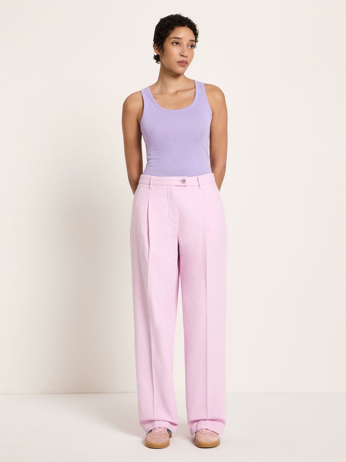 Hose mit Bundfalte (GOTS) - Orchid von Lanius