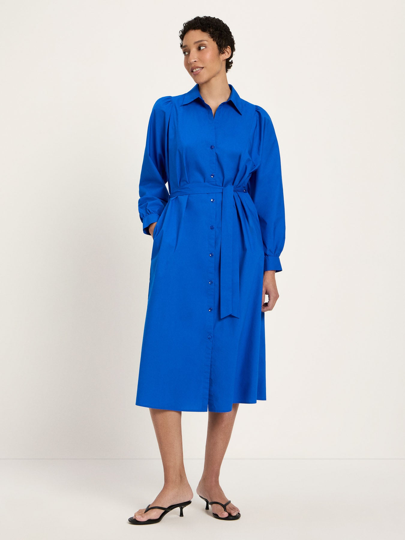 Kleid mit Kräuseln (GOTS) - Lapis von Lanius
