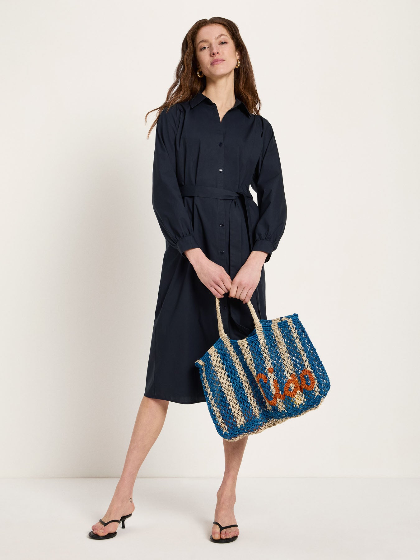 Kleid mit Kräuseln (GOTS) - Onyx von Lanius